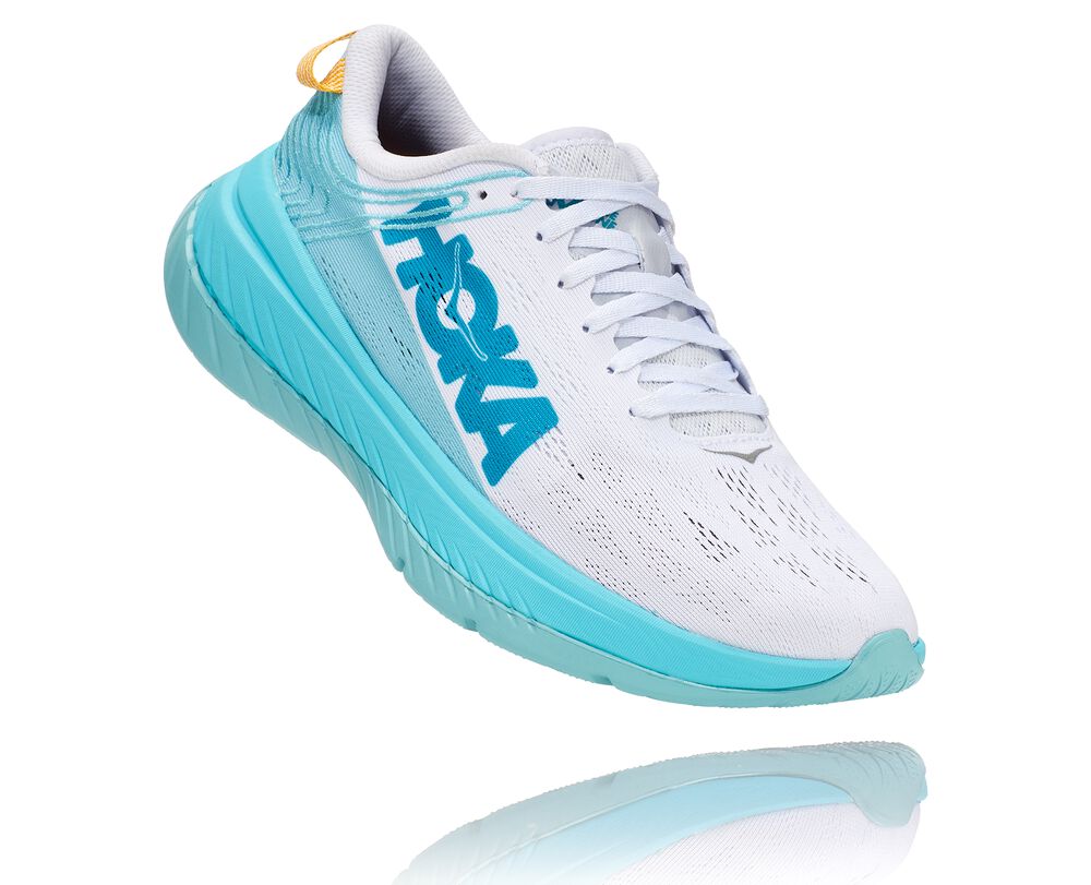 Hoka One One Carbon X Löparskor Dam Vita/Blå - SE-1508627